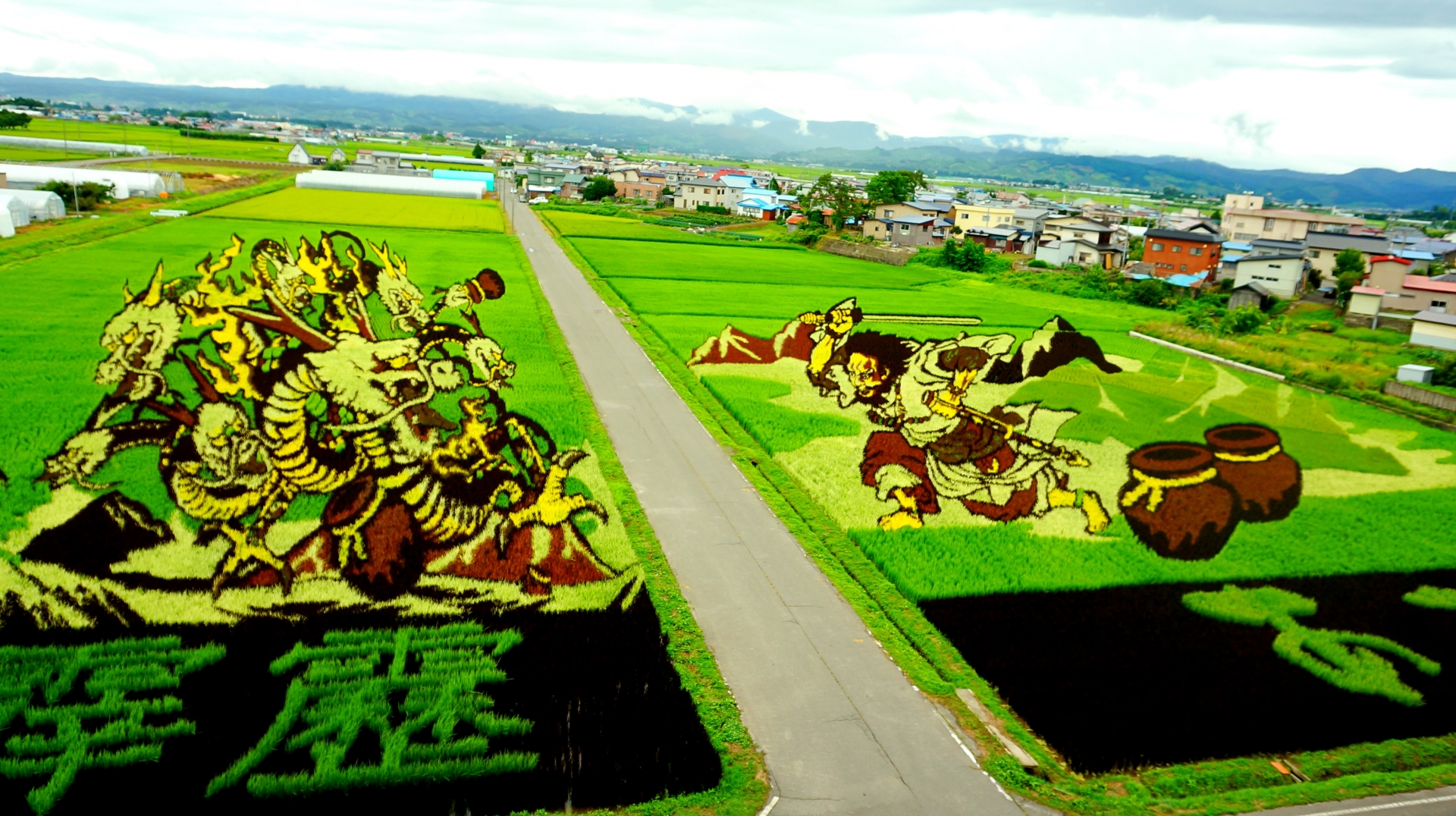 田んぼアート(田舎館村役場)